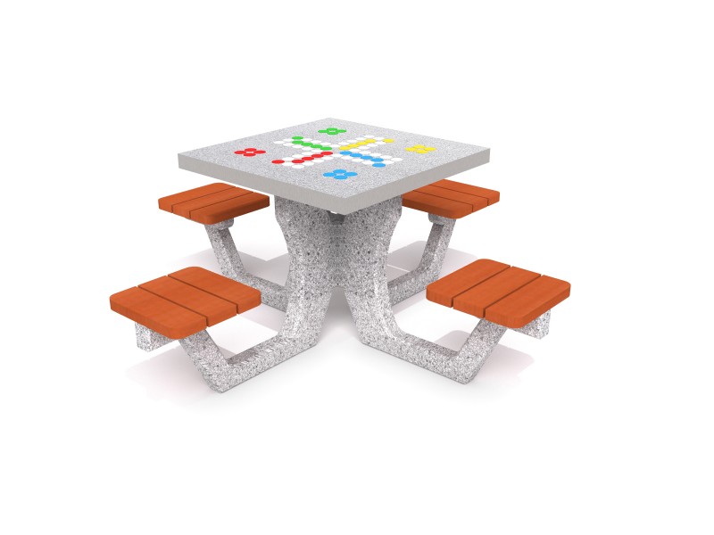 Inter-Play - Concrete table for ludo game 01