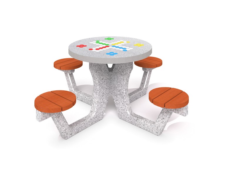 Concrete table for ludo game 03 Inter-Play Spielplatzgeraete