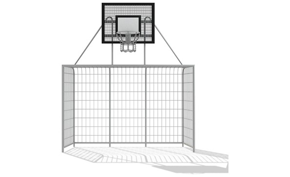 Inter-Play - FOOTBALL GATE WITH BASKET 3X2M