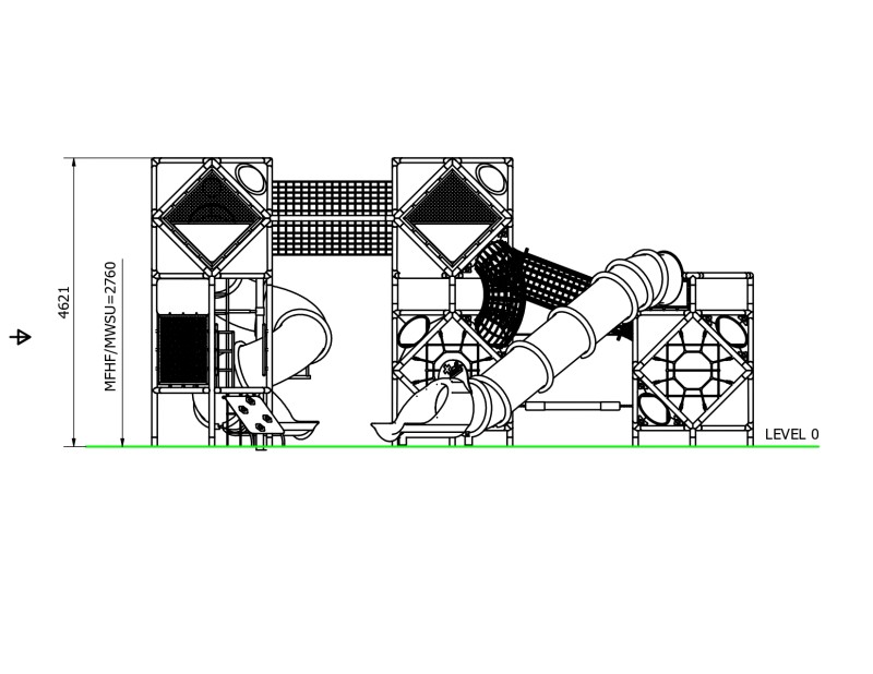 SFERO SPACE 4-1 Inter Play Playground Equipment