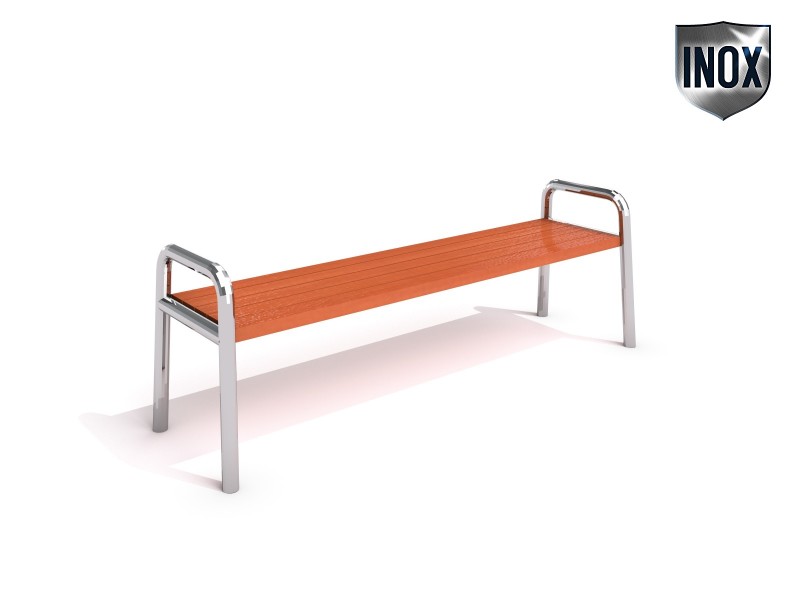 Stainless steel bench 03 Inter-Play Spielplatzgeraete