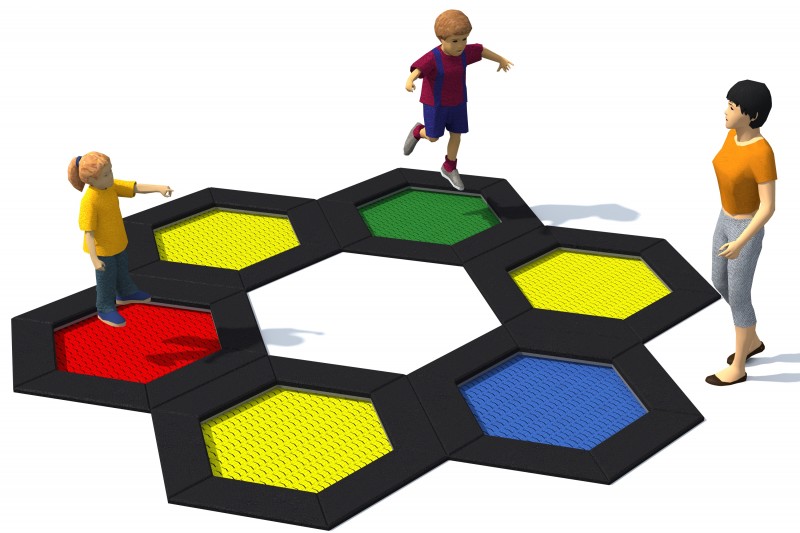 Hexagonal trampoline shop